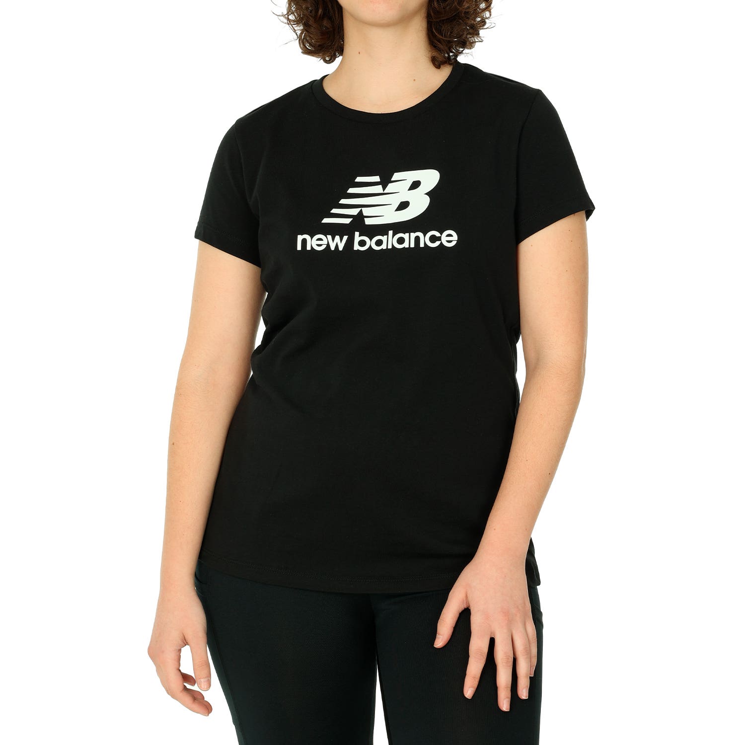 New Balance Essentials Stacked Logo Women S T Shirt P del Nuestro