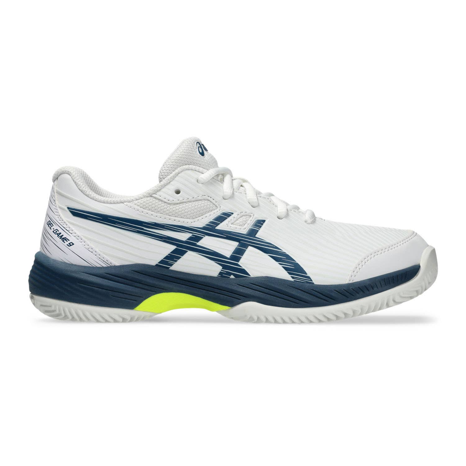 Asics Gel Game 9 Gs Clay Oc Junior White Padel Nuestro