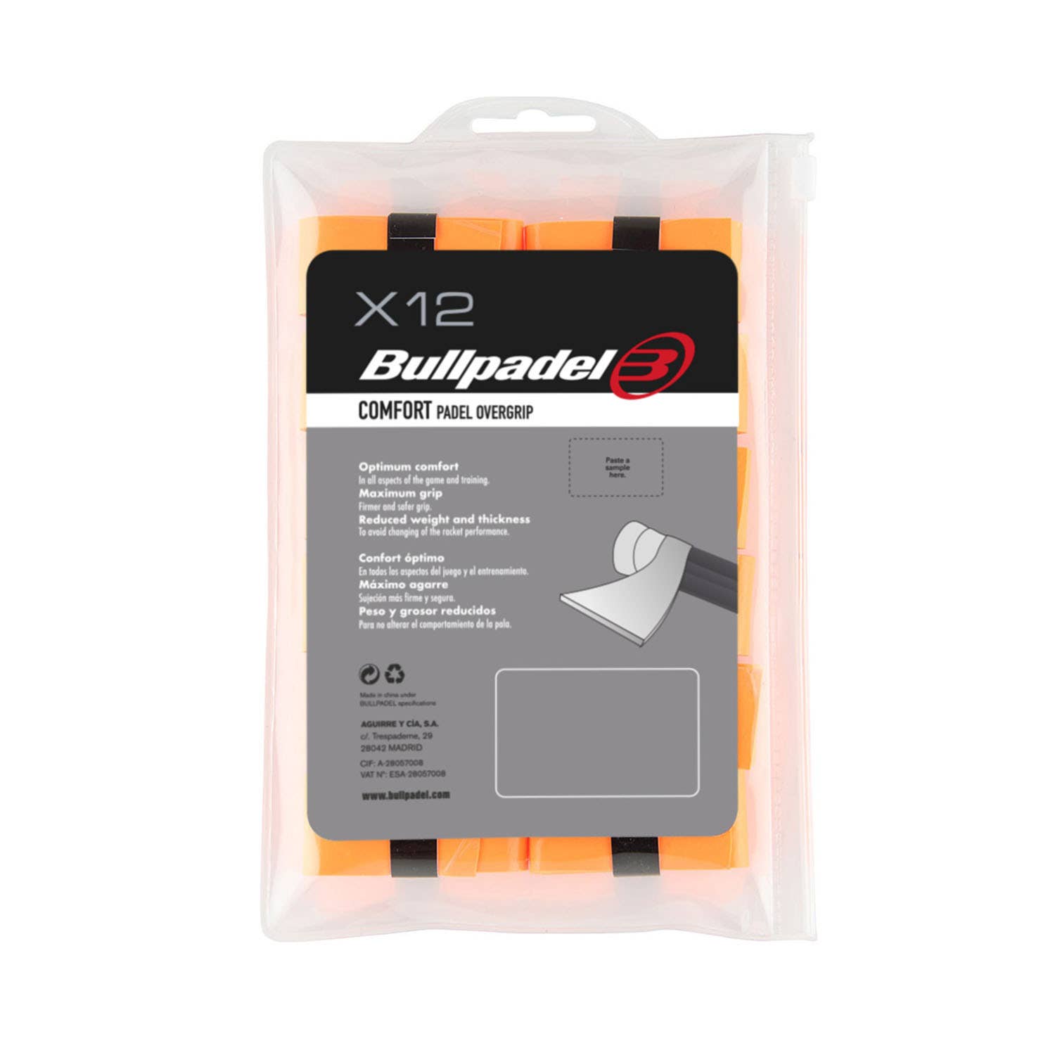 Tambor 50 overgrips de pádel perforados - Bullpadel