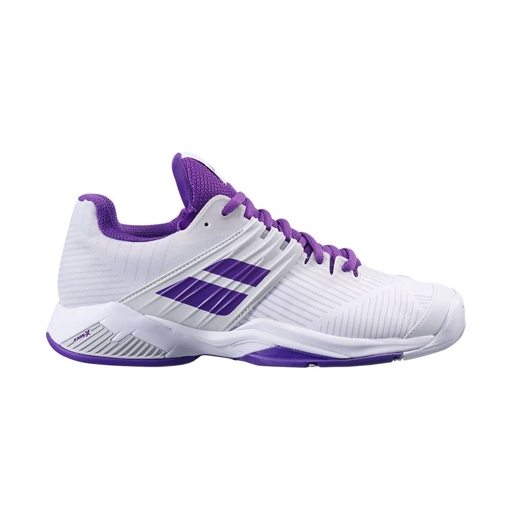 WOMEN’S WHITE AND PURPLE BABOLAT PROPULSE FURY AC 31F21477 1046