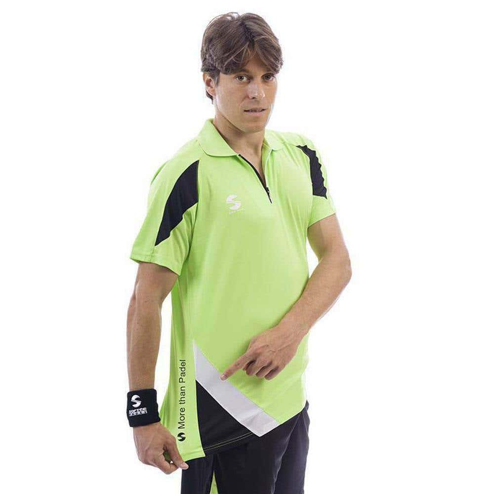 GREEN AND BLACK SOFTEE K3 PADEL POLO SHIRT
