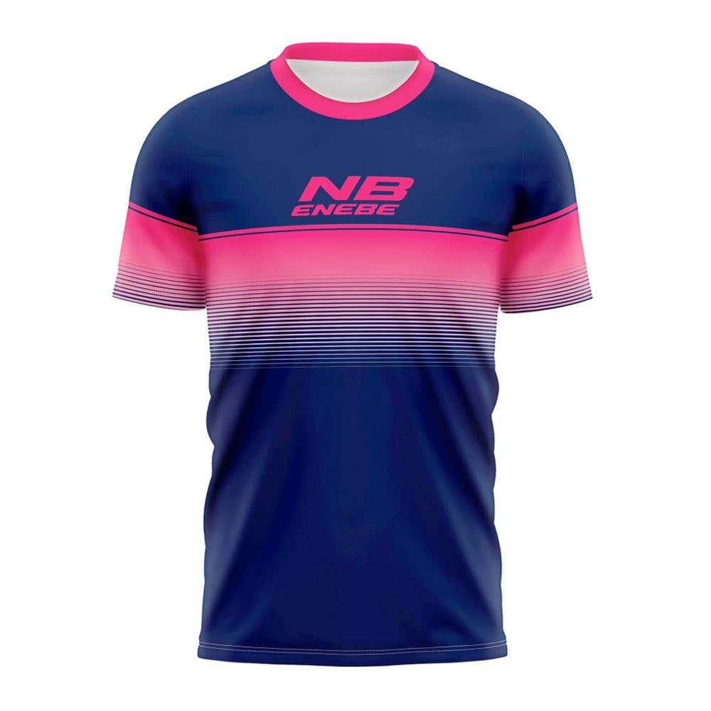 ENEBE LOB T-SHIRT IN MARINEBLAU UND ROSA