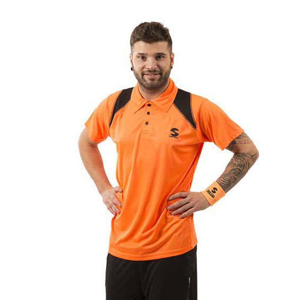 POLO PADEL SOFTEE REFLEX NARANJA FLÚOR NEGRO