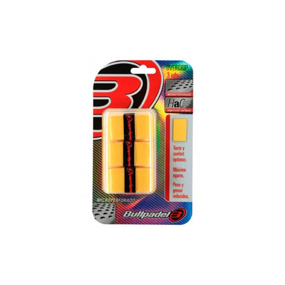 OVERGRIP BULLPADEL 3 UNIDADES GB-1201 AMARILLO