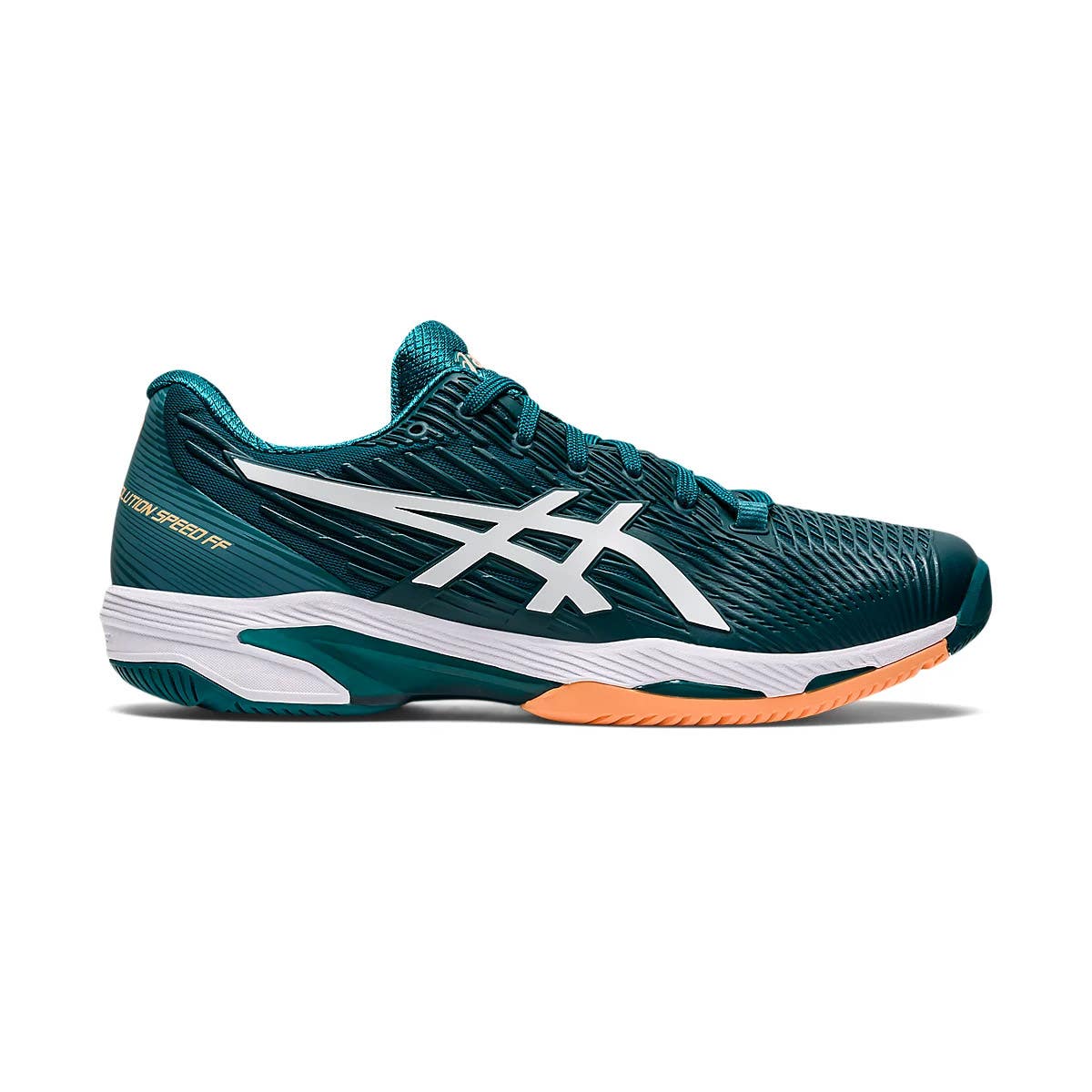 GREEN AND WHITE ASICS SOLUTION SPEED FF 21041A182 300 SHOES