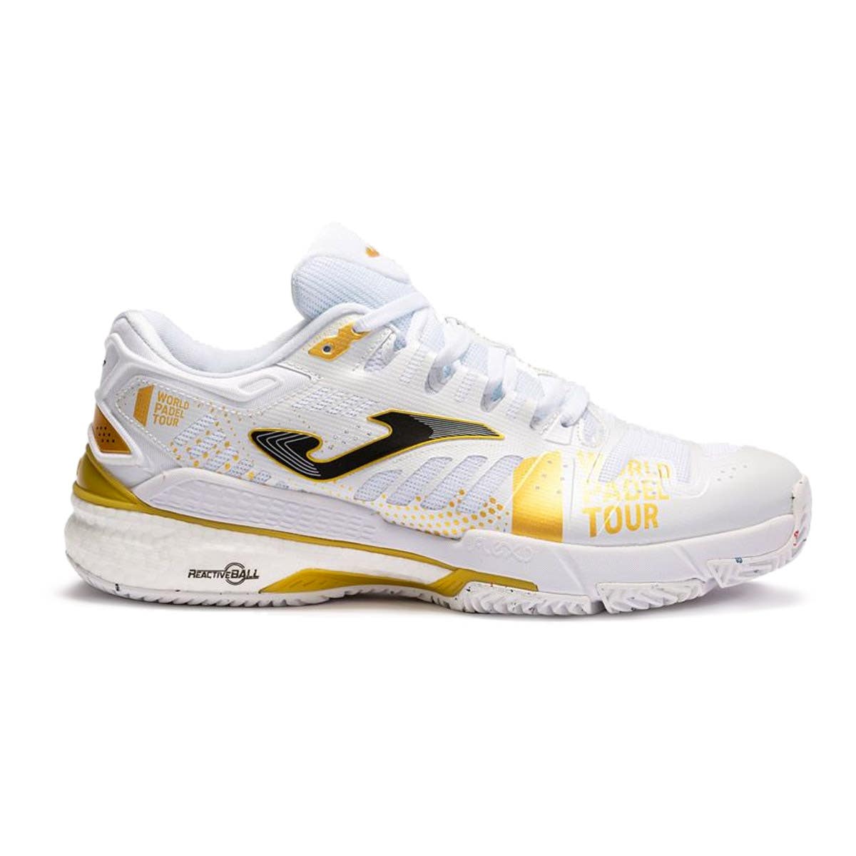 WOMEN S WHITE AND GOLD JOMA SLAM 22 WORLD PADEL TOUR CLAY