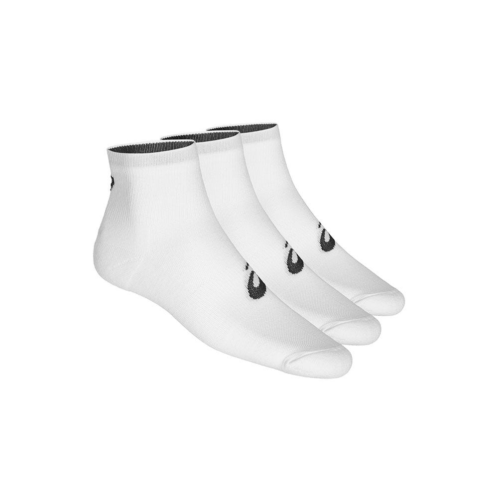 WHITE ASICS QUARTER SOCKS 3PPK