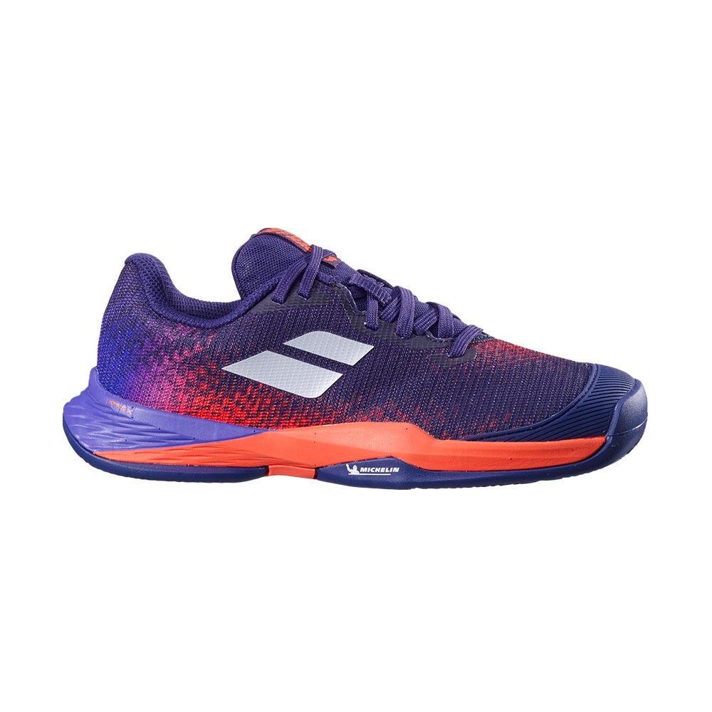BLUE AND ORANGE BABOLAT JET MACH 3 CLAY JUNIOR 33S227304093