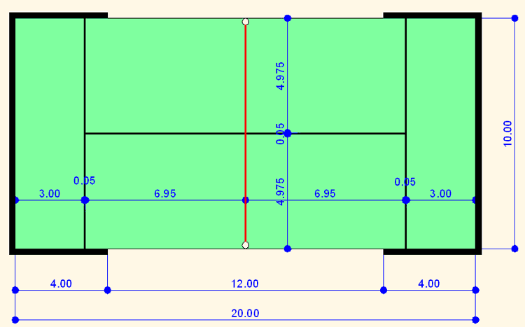 Area of a padel court
