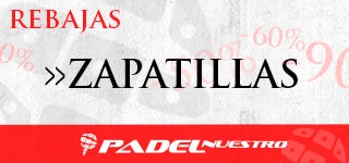 Rebajas en zapatillas de pádel.