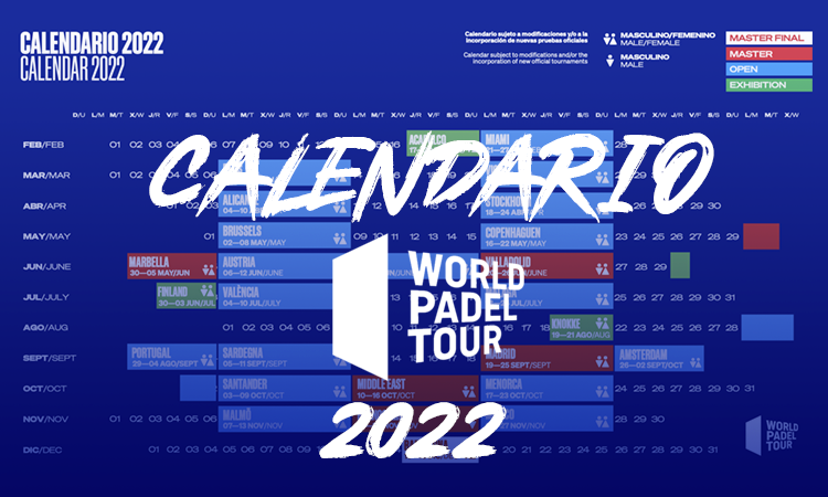 Finalmente confermato il nuovo calendario del World Padel Tour 2022