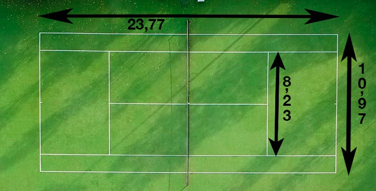 misure capo da tennis