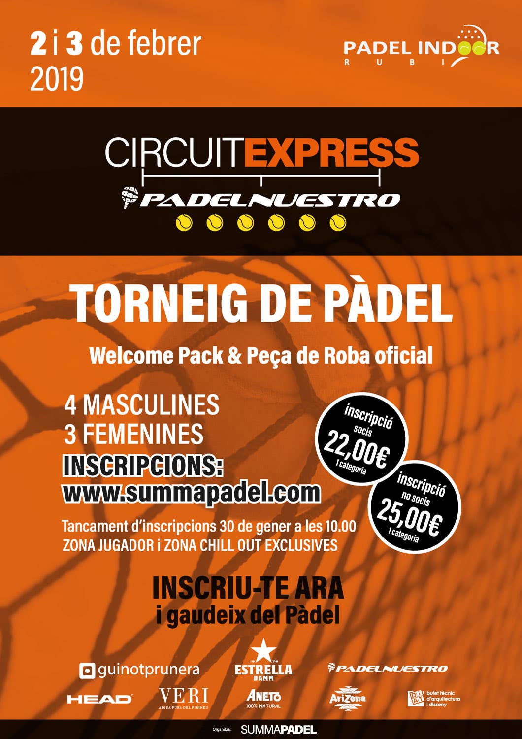 cartel circuit express padel nuestro