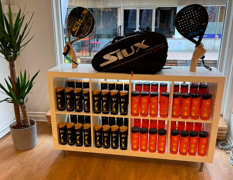 Interior of the Padel Nuestro Vaxjo store