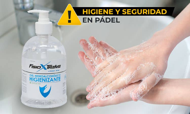 Gel hidroalcohólico en el pádel