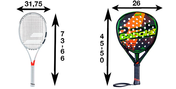 racchetta da padel e da tennis