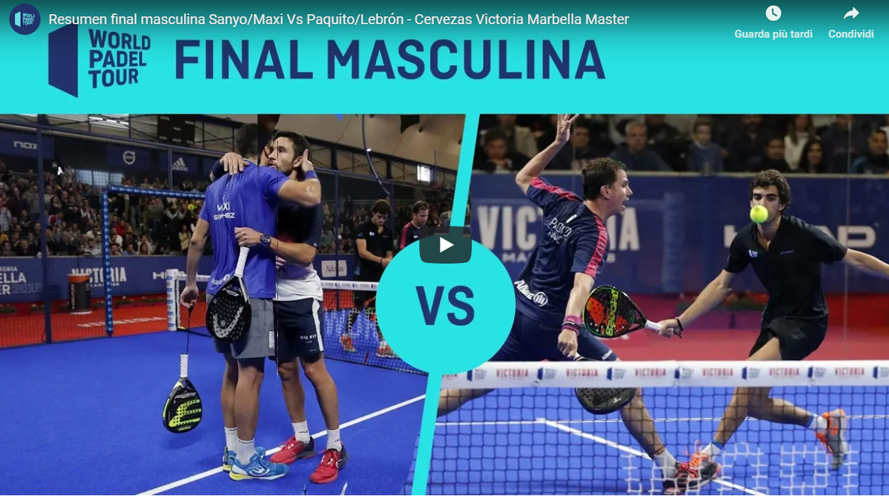 Sintesi Finale Maschile del Cervezas Victoria Marbella Master